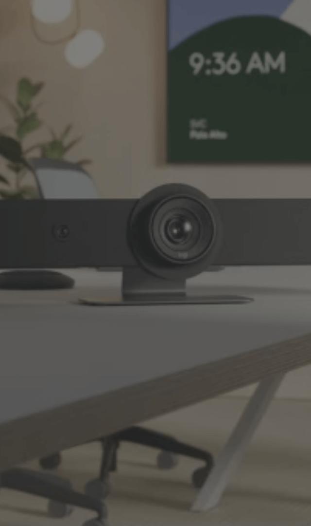 All-in-One-Videoleiste von Logitech mit Dual-Kamerasystem und aktiven Lautsprechern